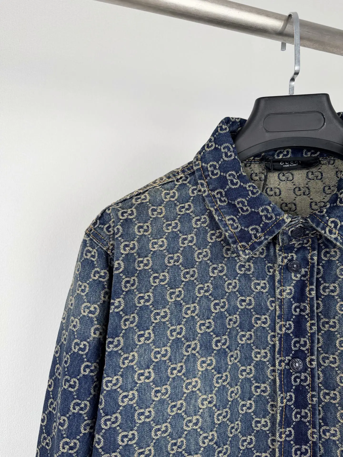 GG Monogram Jacquard Denim Shirt D38021391 — view 6