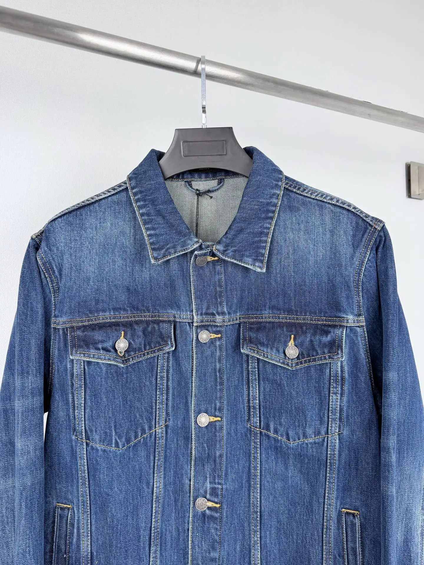 Horsebit Detail Denim Trucker Jacket D38021390 — view 2