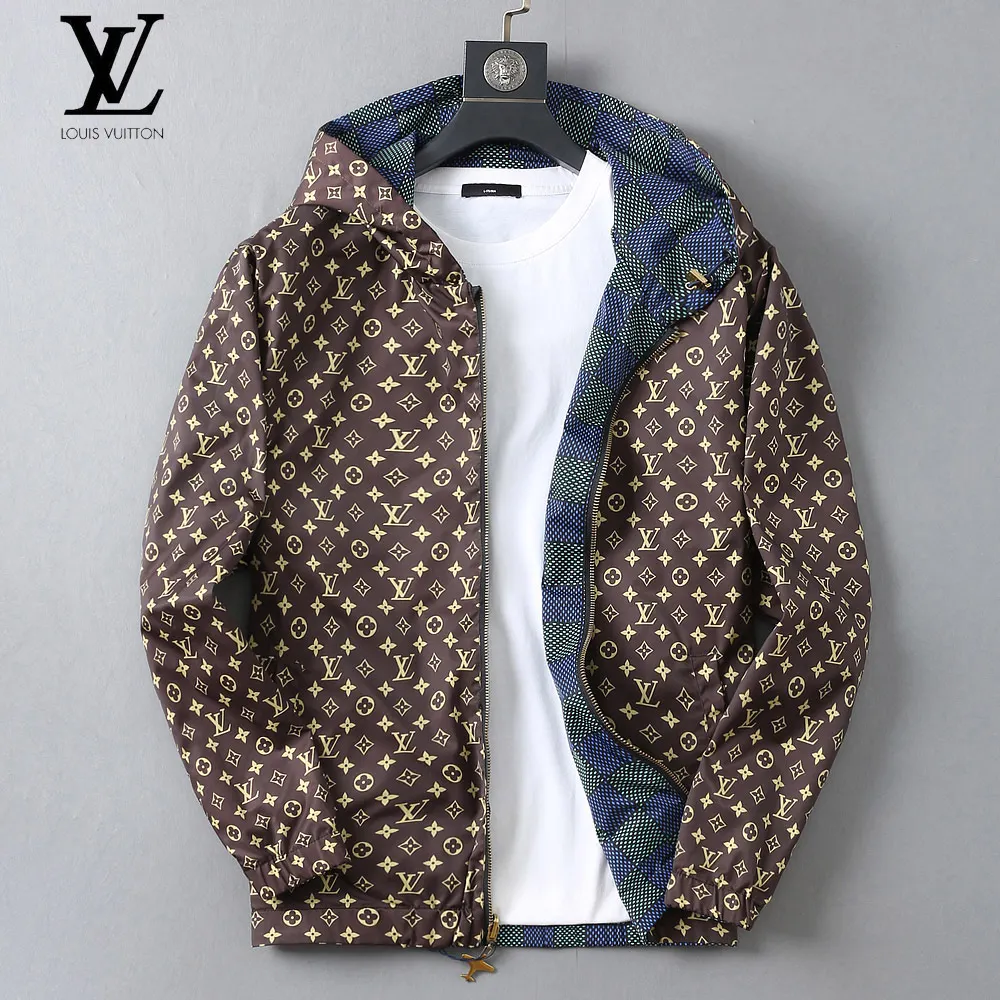 Damier Print Hooded Windbreaker Jacket D38024643 — view 2