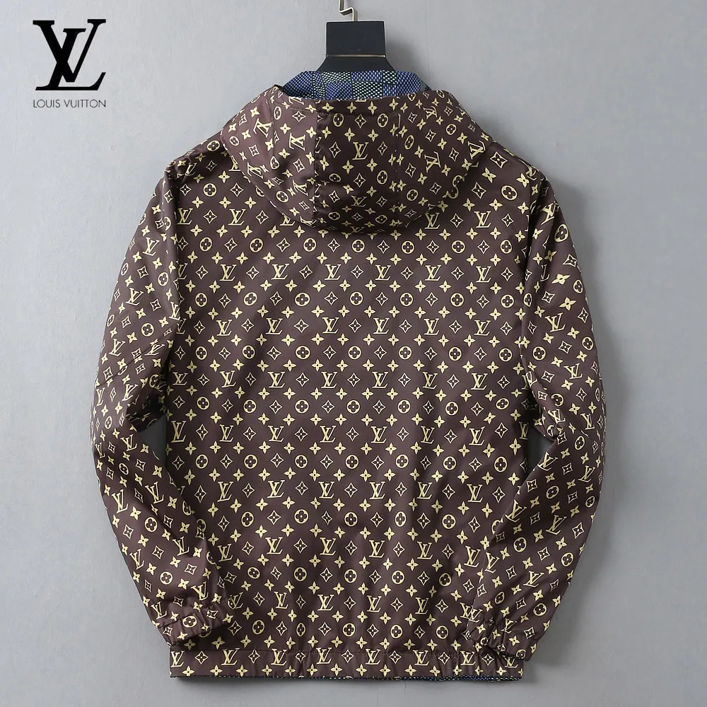 Damier Print Hooded Windbreaker Jacket D38024643 — view 4