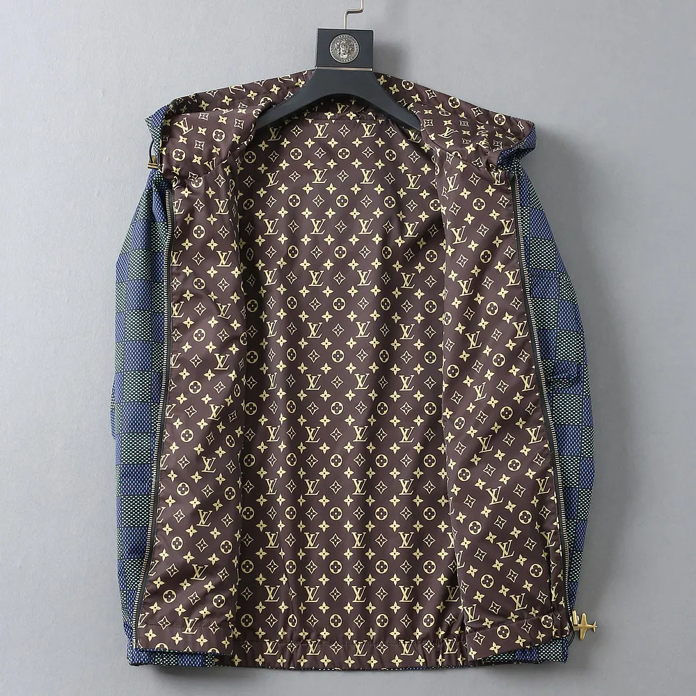 Damier Print Hooded Windbreaker Jacket D38024643 — view 5