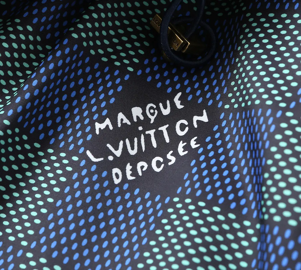 Damier Print Hooded Windbreaker Jacket D38024643 — view 10