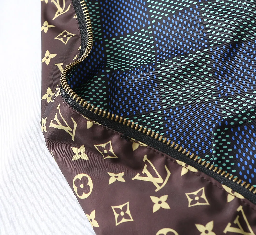 Damier Print Hooded Windbreaker Jacket D38024643 — view 11