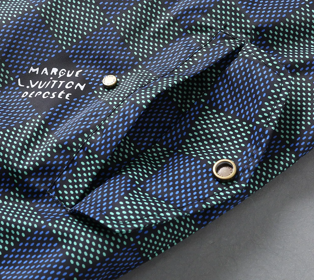 Damier Print Hooded Windbreaker Jacket D38024643 — view 13