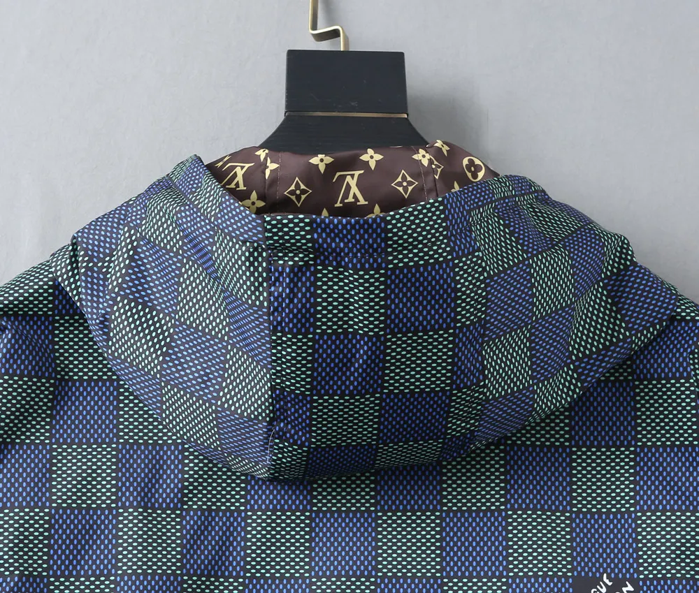 Damier Print Hooded Windbreaker Jacket D38024643 — view 16