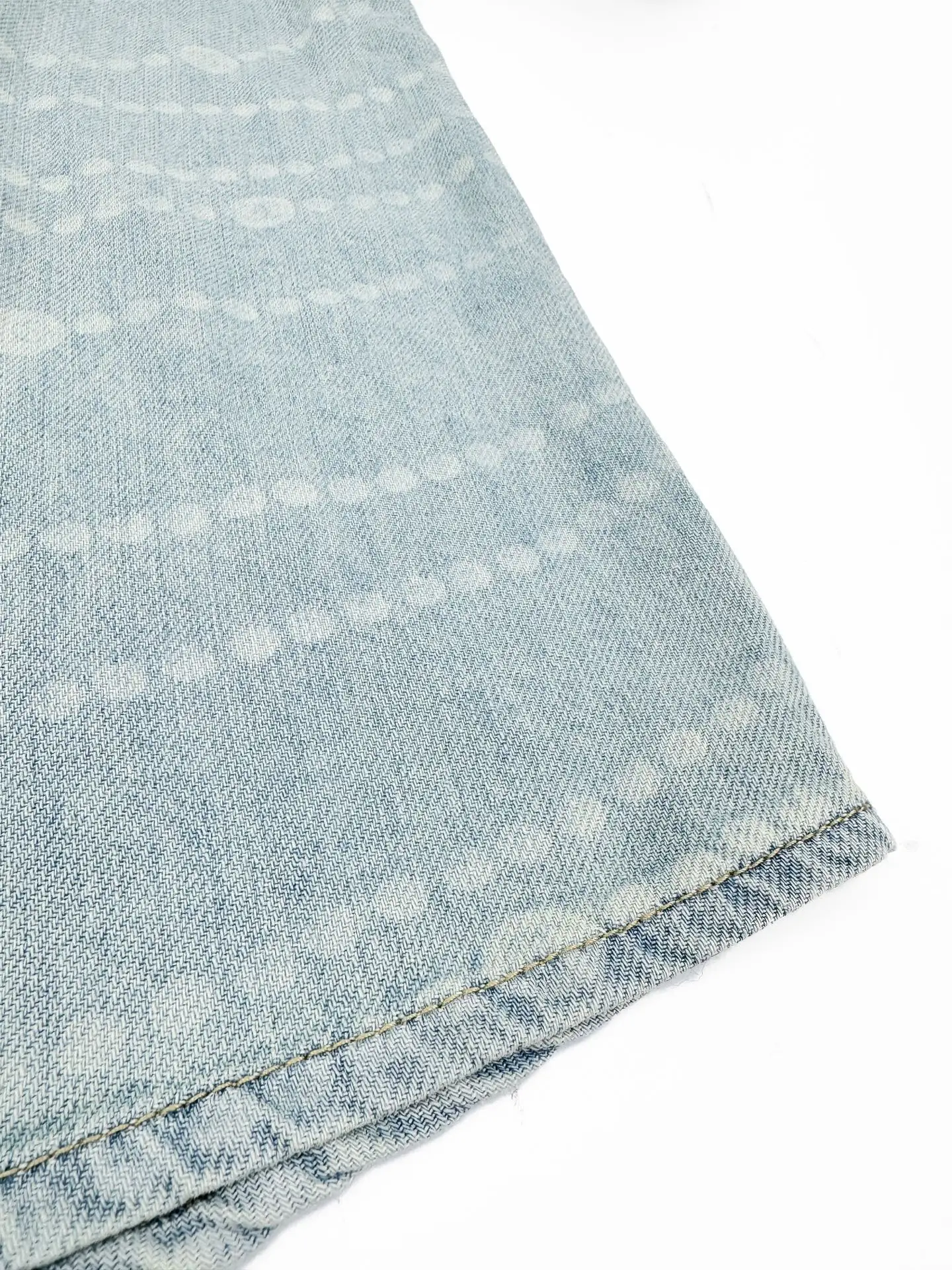 Laser-Etched Pearl Motif Denim Shirt D38524776 — view 8