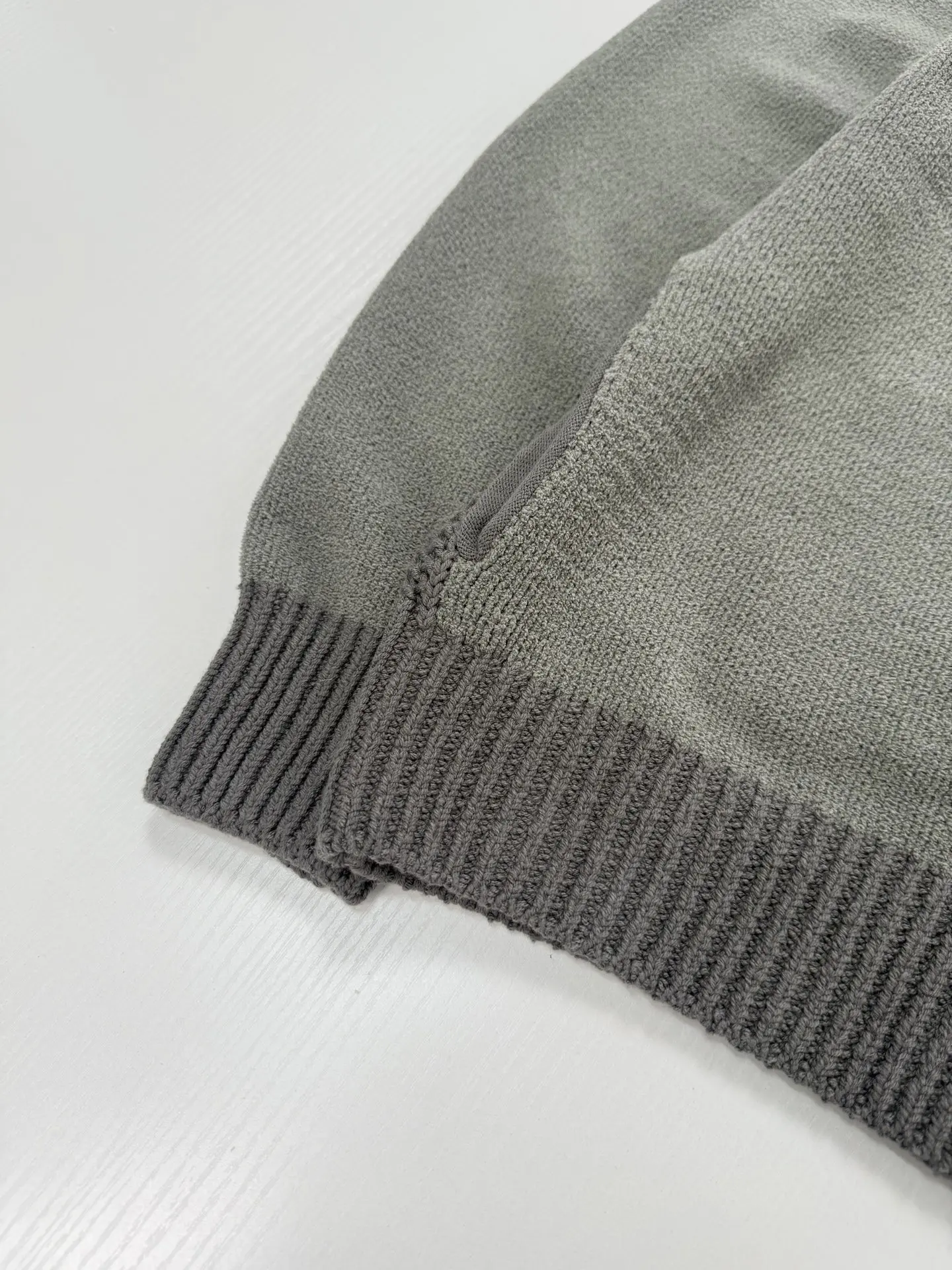 Zip-Up Knit Cardigan with Leather Logo Patch D38521238 — view 11