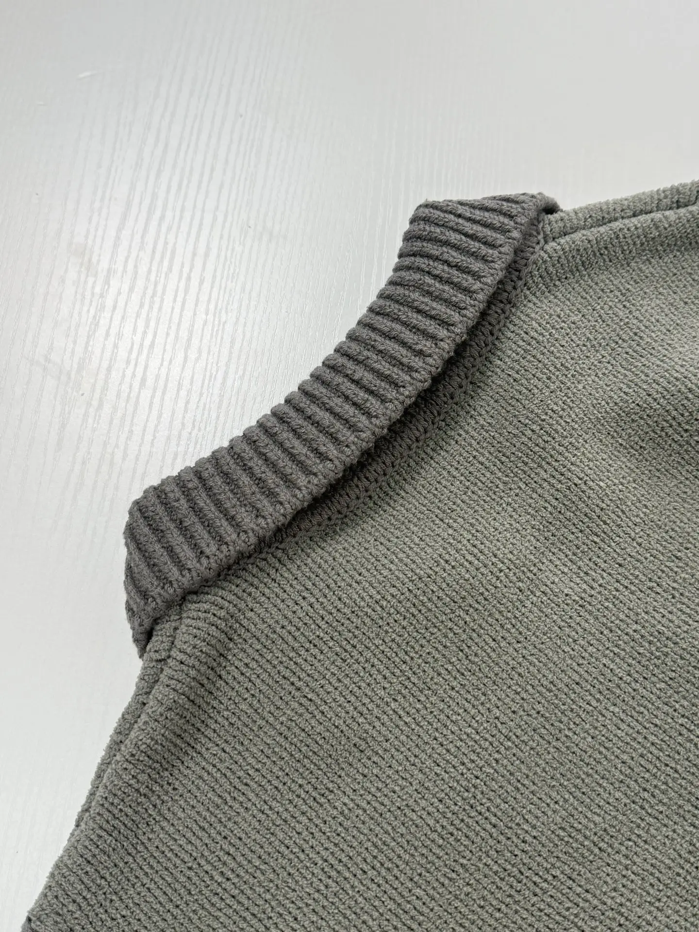 Zip-Up Knit Cardigan with Leather Logo Patch D38521238 — view 14