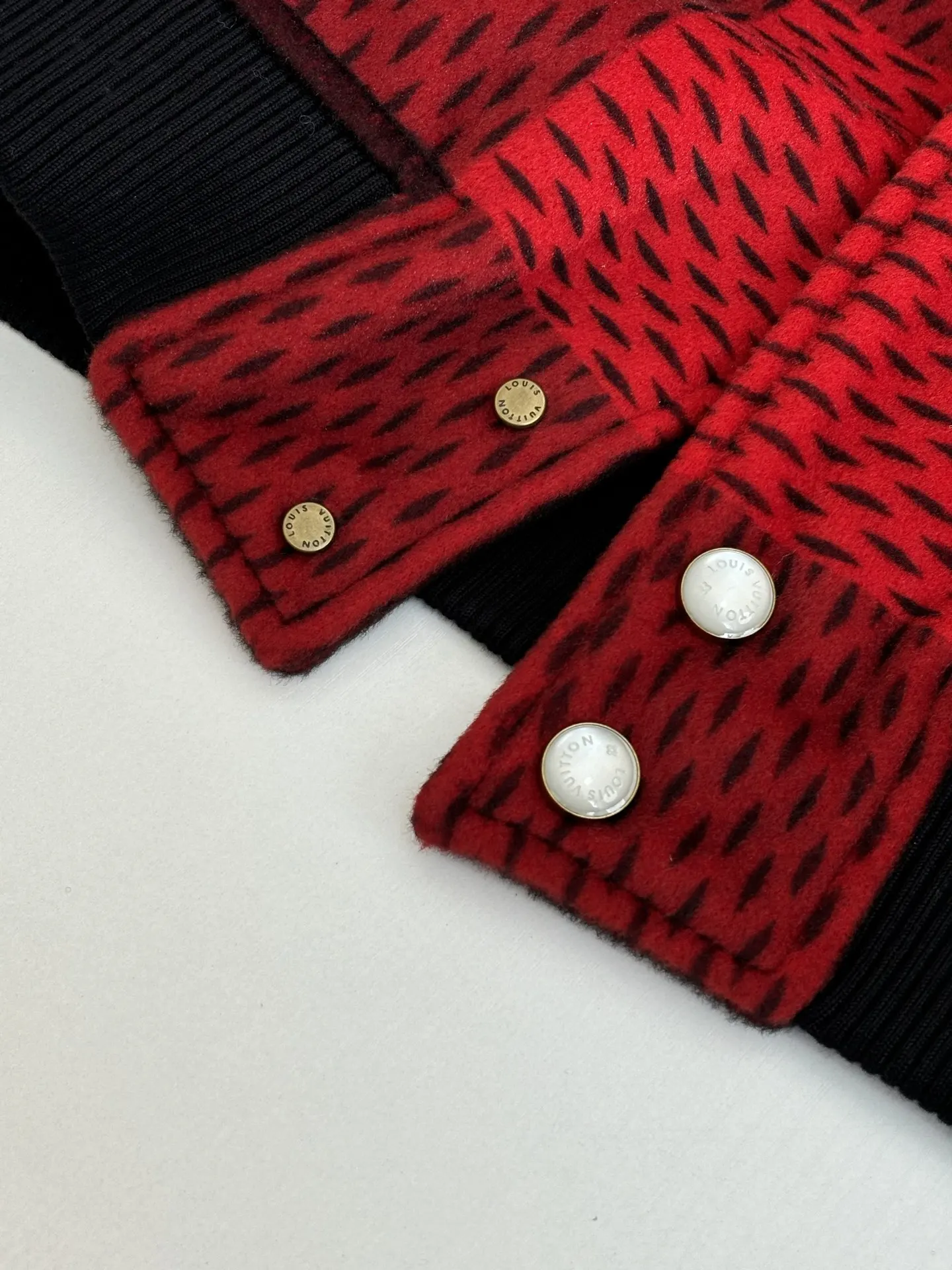 Damier Cashmere and Leather Varsity Jacket D38823909 — view 6