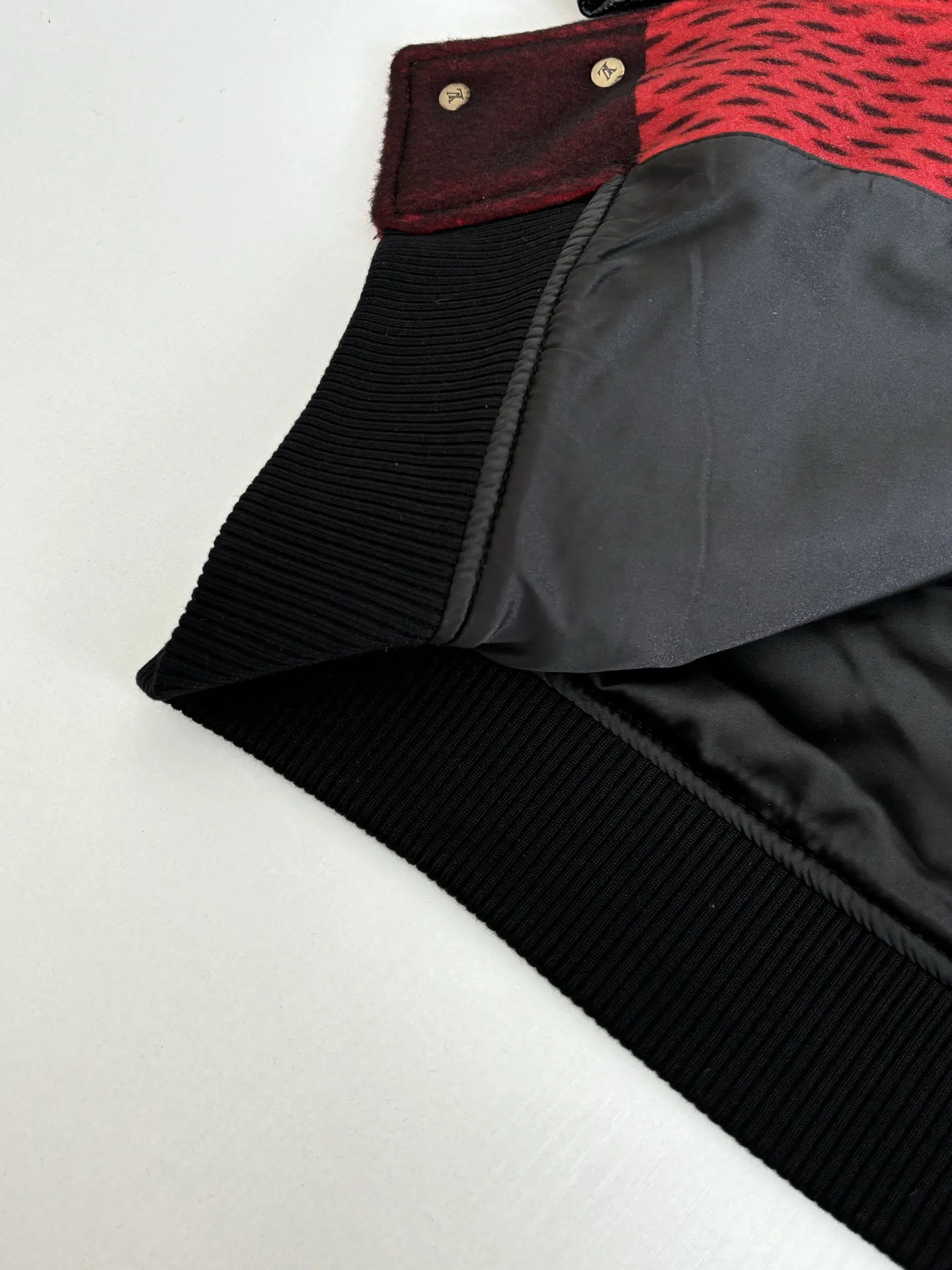 Damier Cashmere and Leather Varsity Jacket D38823909 — view 8
