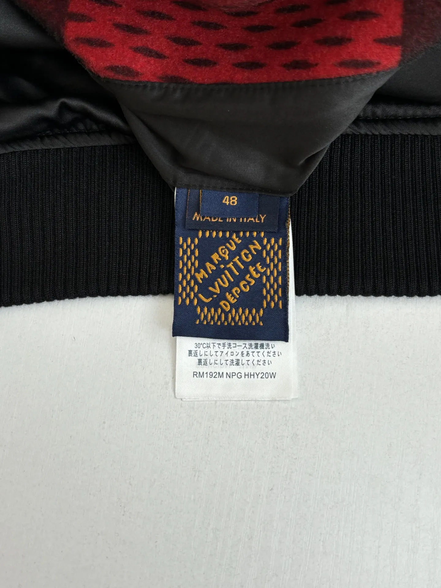 Damier Cashmere and Leather Varsity Jacket D38823909 — view 11