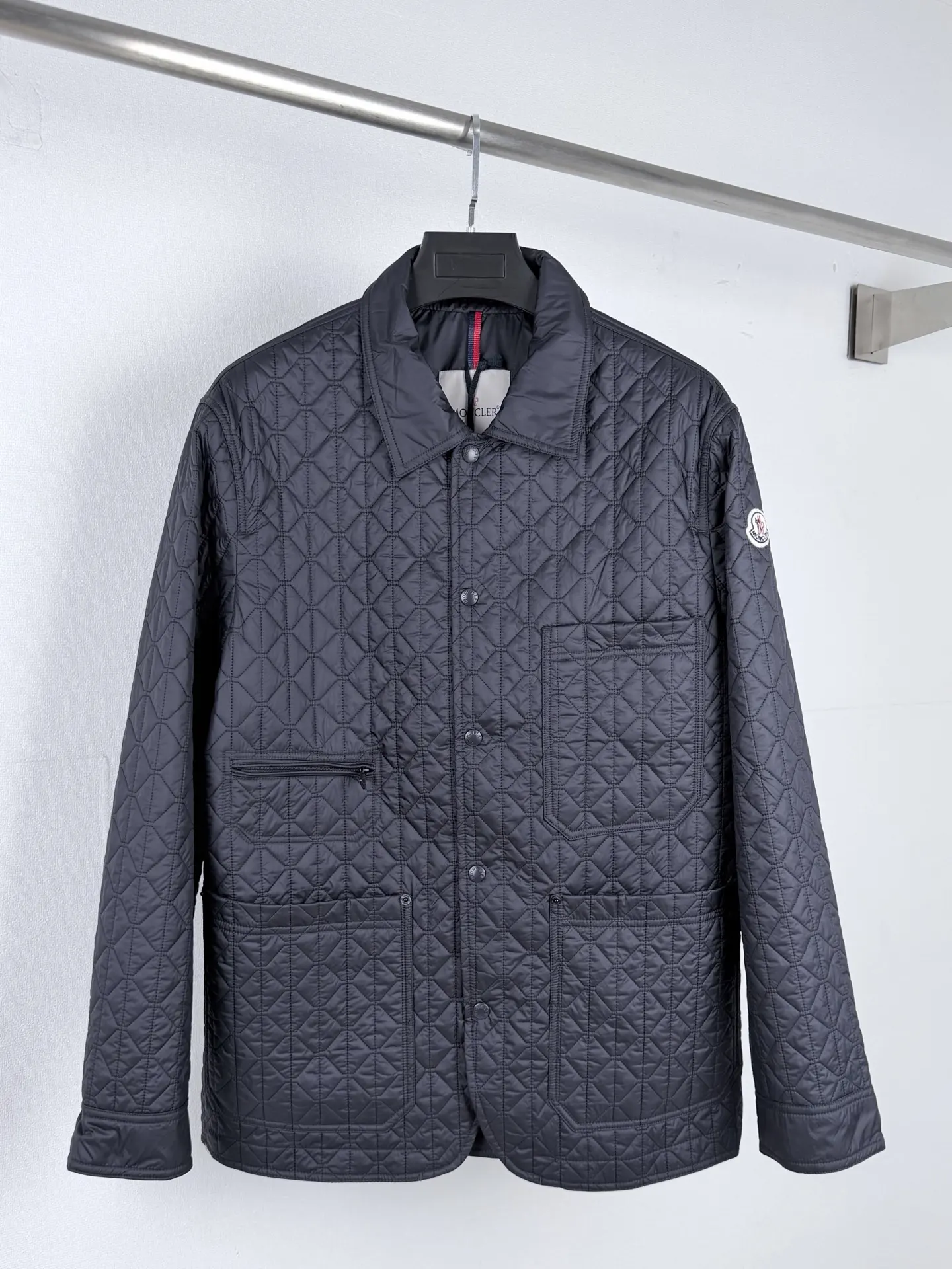 Diamond-Quilted Lightweight Shirt Jacket D39521286