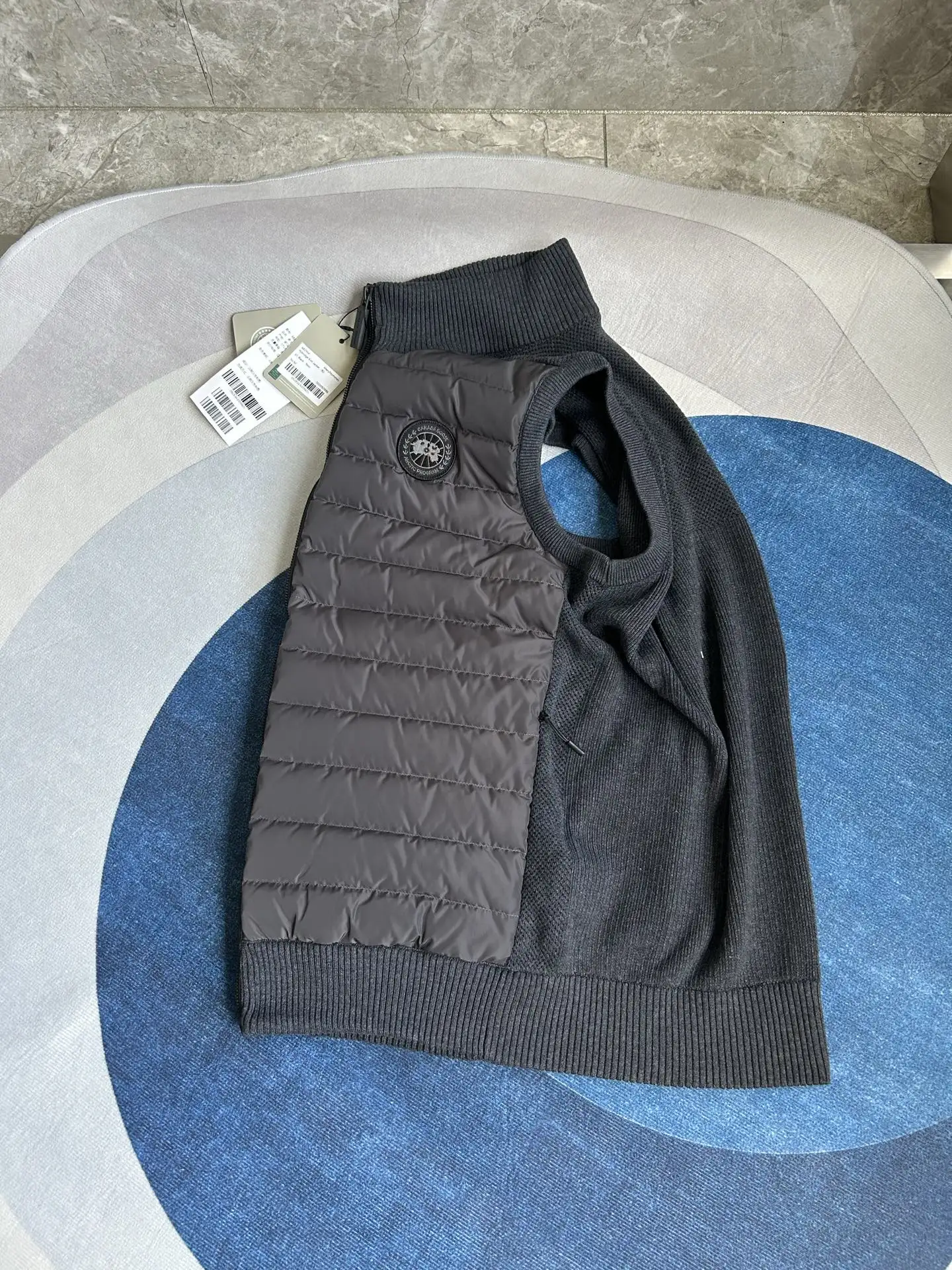 HyBridge Knit Gilet with Down-Filled Panels D40024028 — view 5