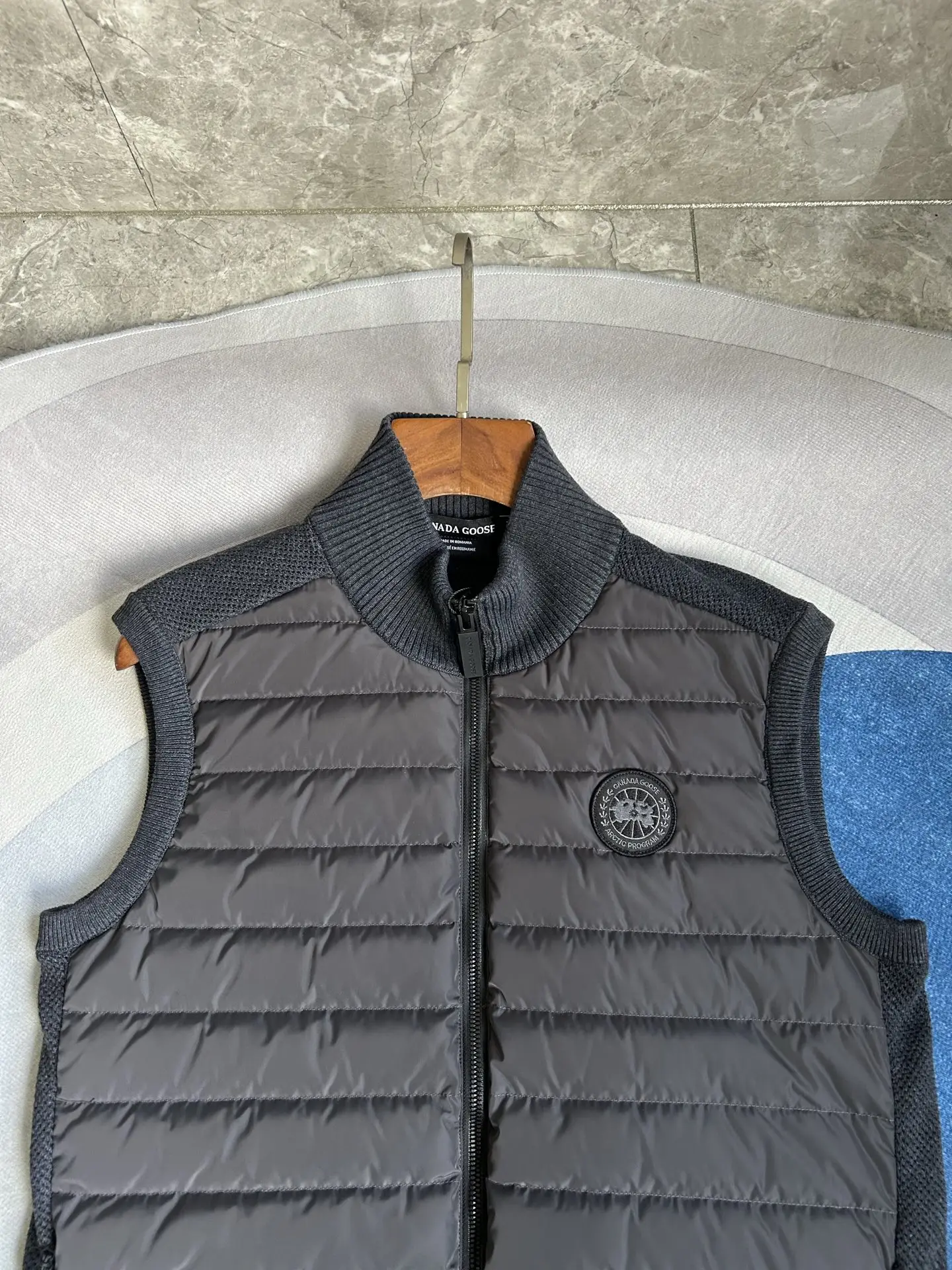 HyBridge Knit Gilet with Down-Filled Panels D40024028 — view 12