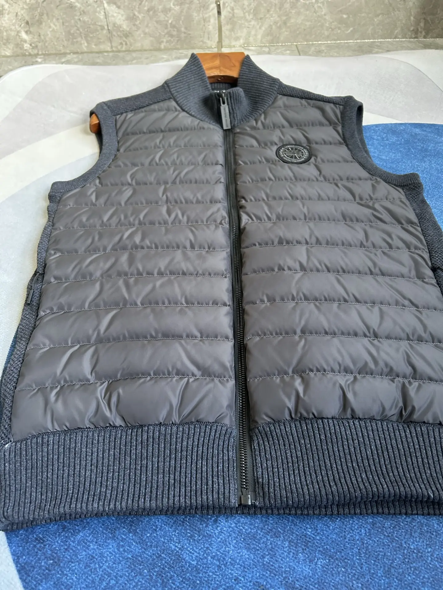 HyBridge Knit Gilet with Down-Filled Panels D40024028 — view 14