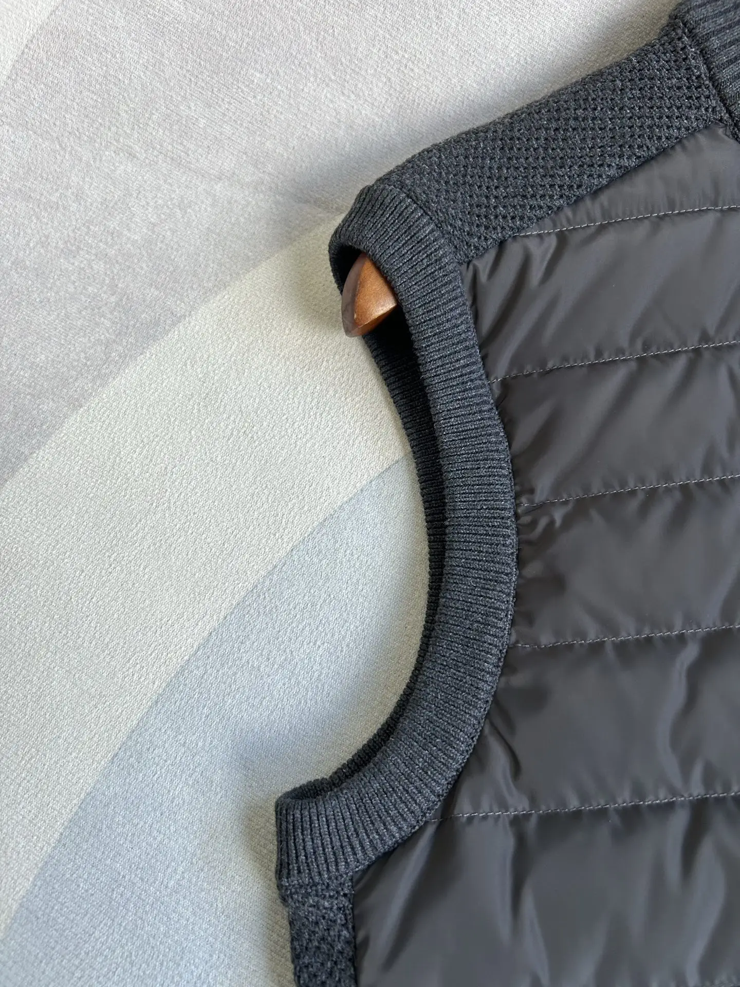 HyBridge Knit Gilet with Down-Filled Panels D40024028 — view 18