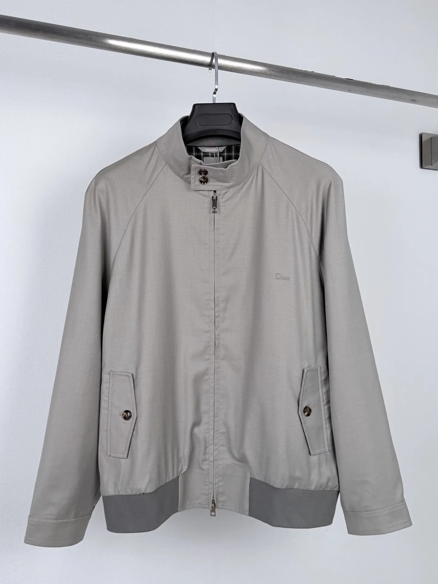 Dior Embroidered Wool-Blend Harrington Jacket D40021393