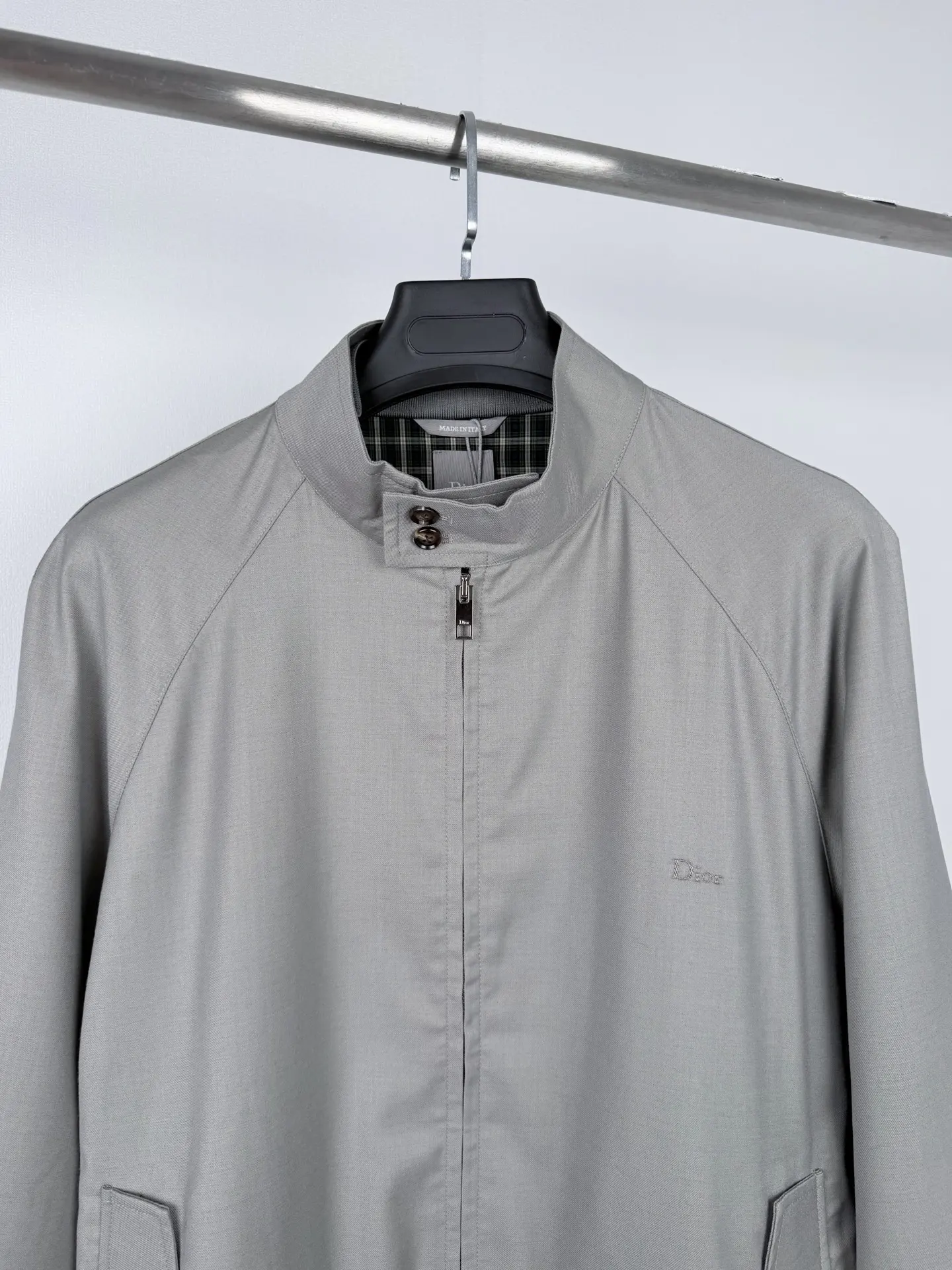 Dior Embroidered Wool-Blend Harrington Jacket D40021393 — view 2