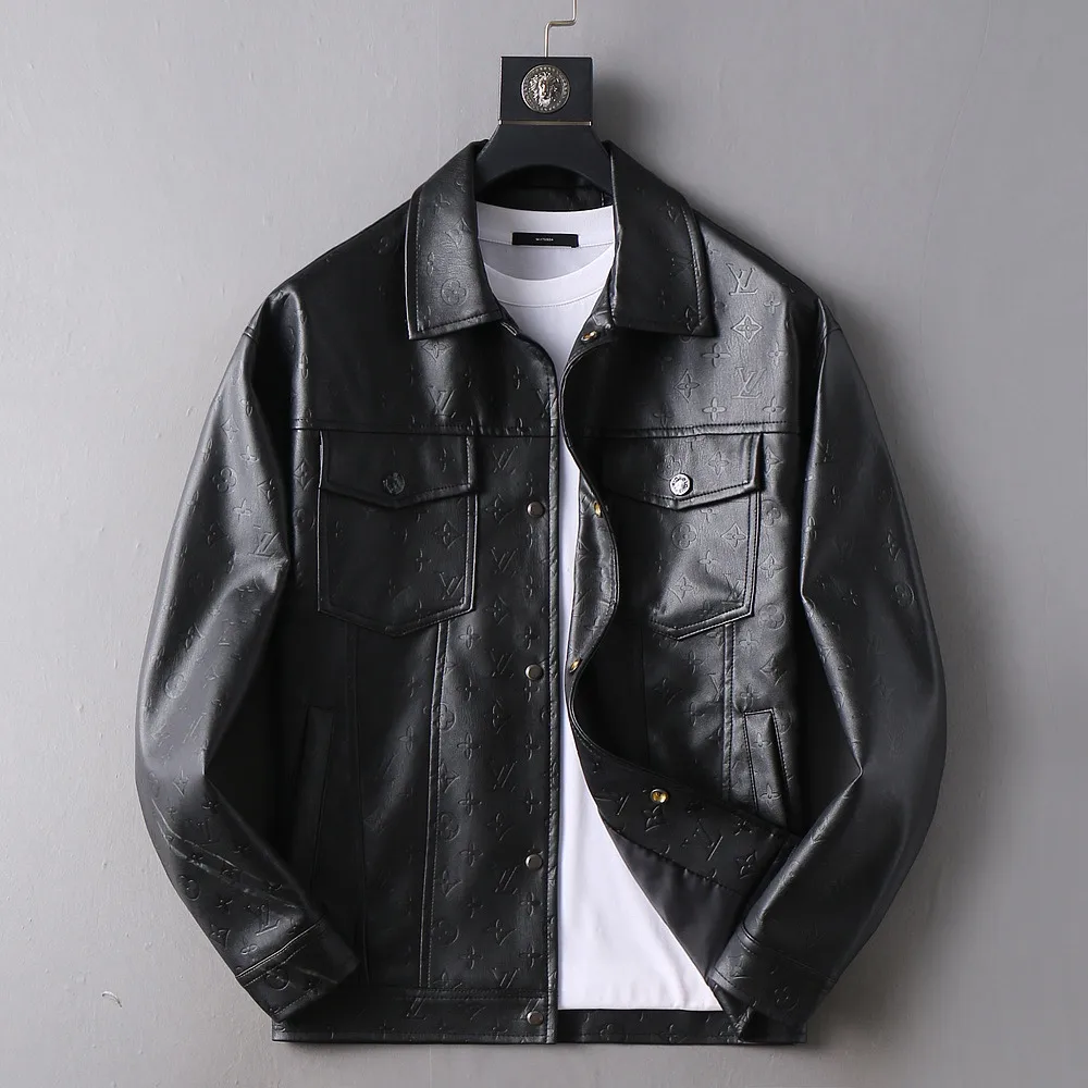 Monogram Embossed Leather-Look Jacket D40024650