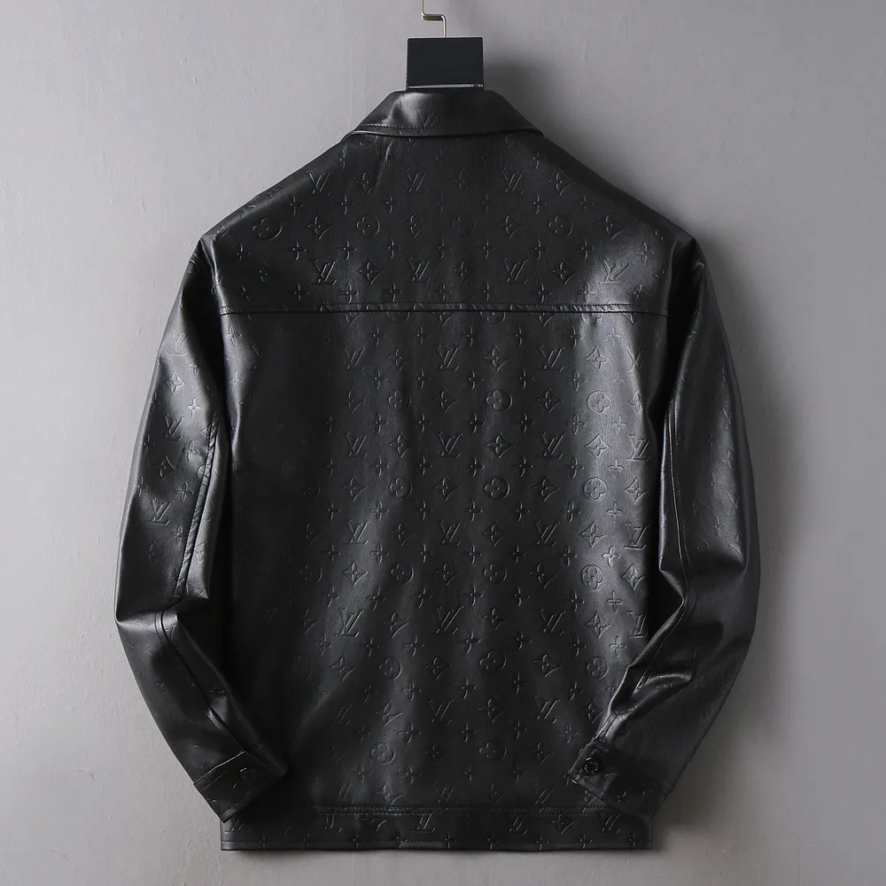Monogram Embossed Leather-Look Jacket D40024650 — view 2