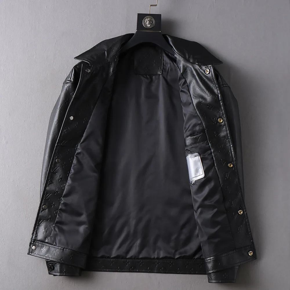 Monogram Embossed Leather-Look Jacket D40024650 — view 3