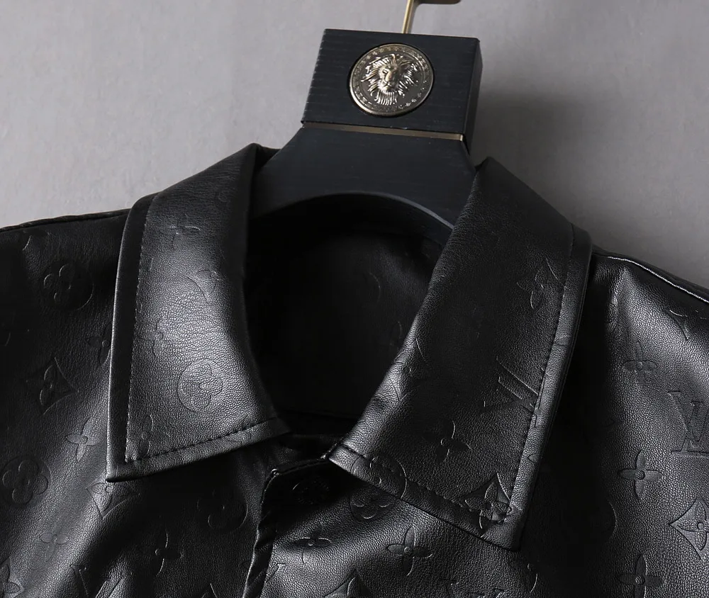 Monogram Embossed Leather-Look Jacket D40024650 — view 6