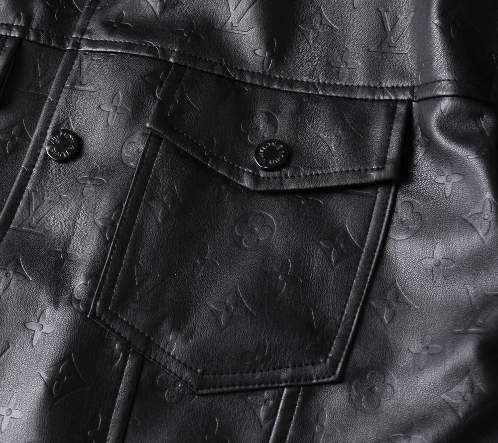 Monogram Embossed Leather-Look Jacket D40024650 — view 7