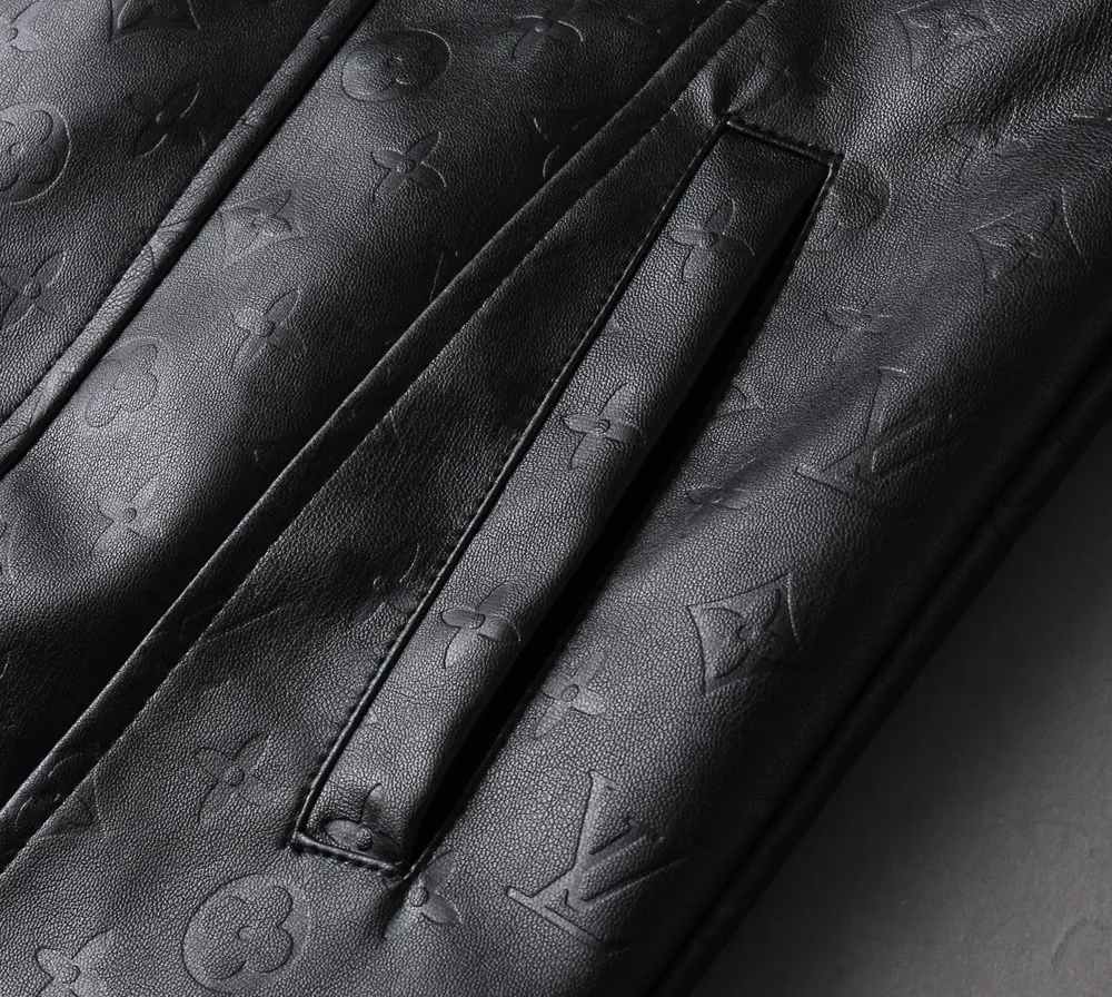 Monogram Embossed Leather-Look Jacket D40024650 — view 8