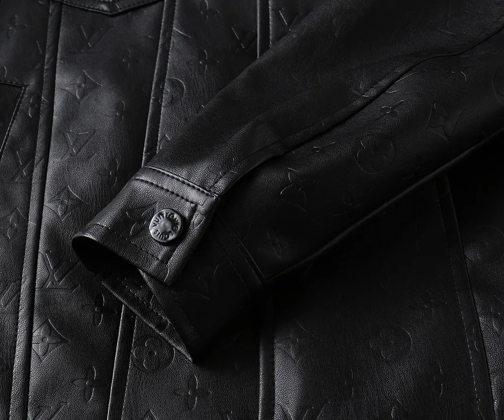 Monogram Embossed Leather-Look Jacket D40024650 — view 9