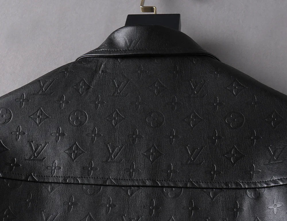 Monogram Embossed Leather-Look Jacket D40024650 — view 11