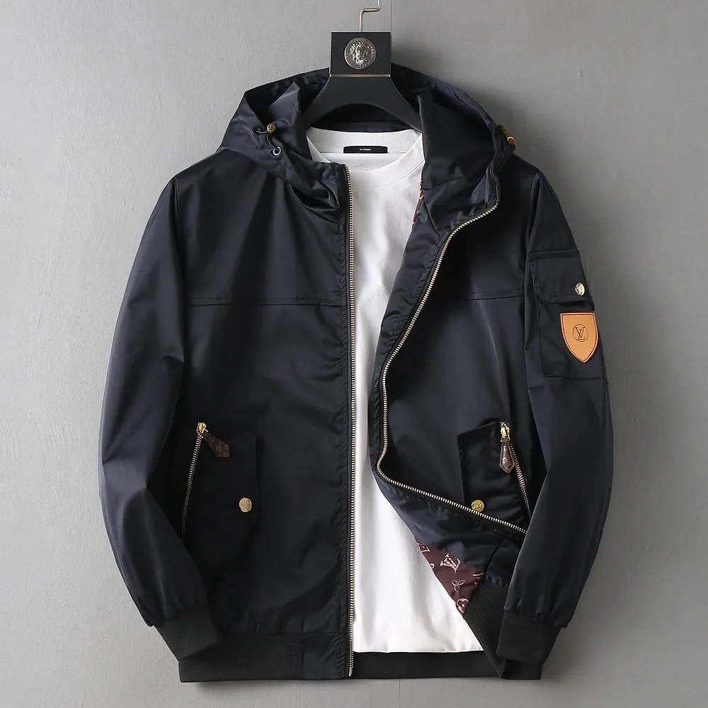 Logo Patch Hooded Bomber Jacket D40024627