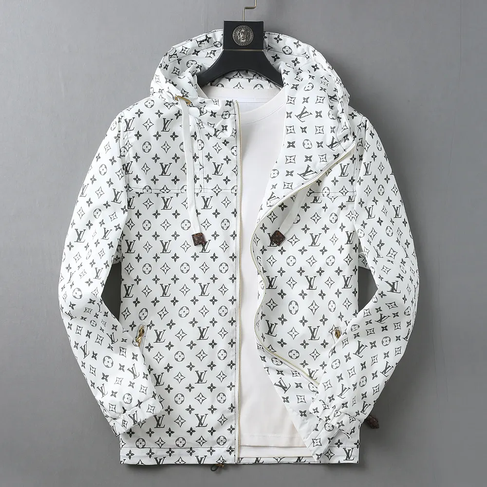 Monogram Print Hooded Windbreaker Jacket D40024619