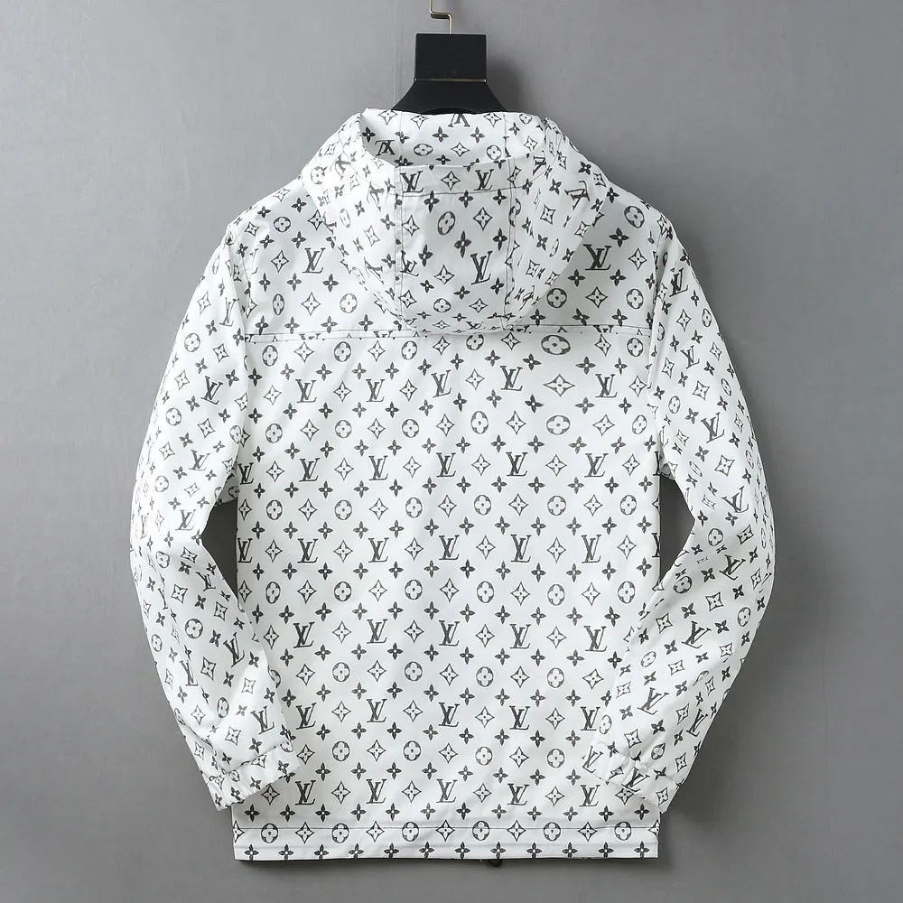 Monogram Print Hooded Windbreaker Jacket D40024619 — view 2