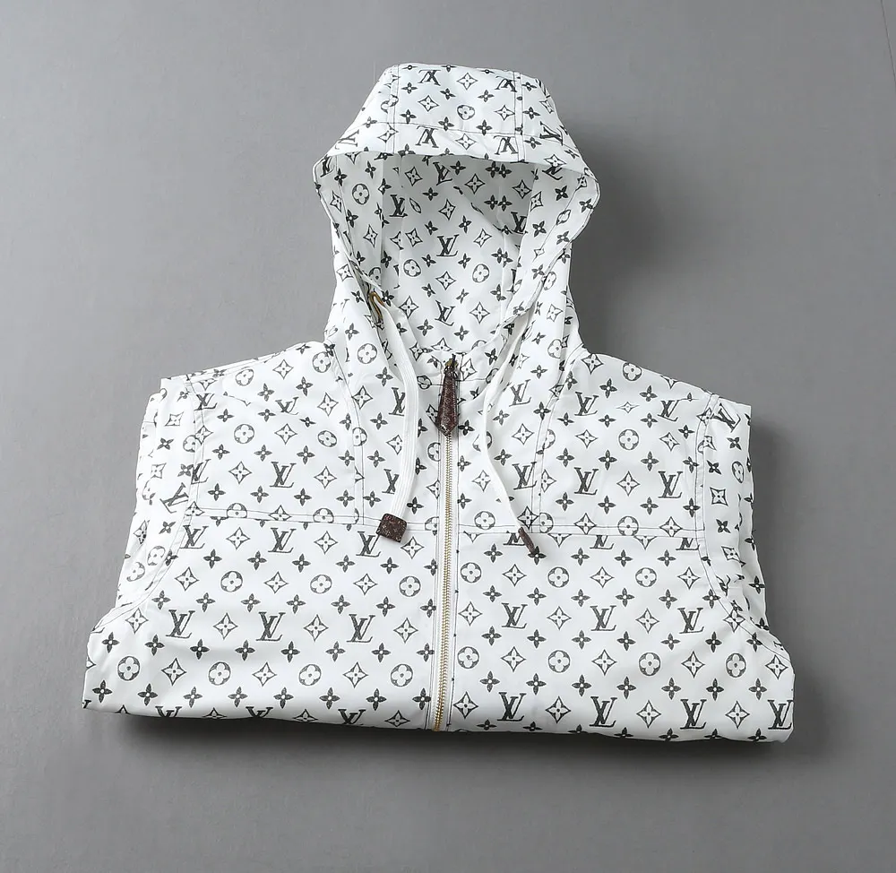 Monogram Print Hooded Windbreaker Jacket D40024619 — view 4