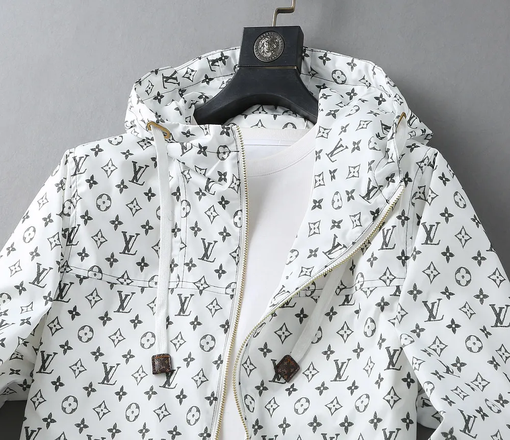 Monogram Print Hooded Windbreaker Jacket D40024619 — view 5