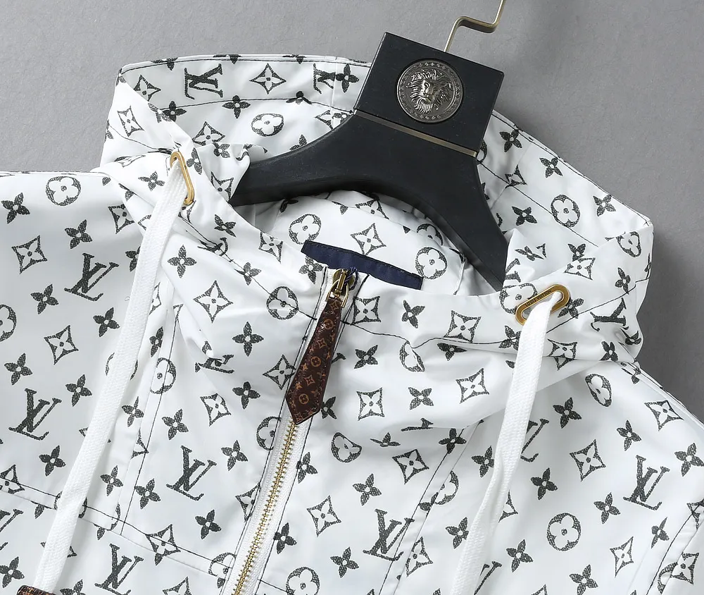 Monogram Print Hooded Windbreaker Jacket D40024619 — view 6