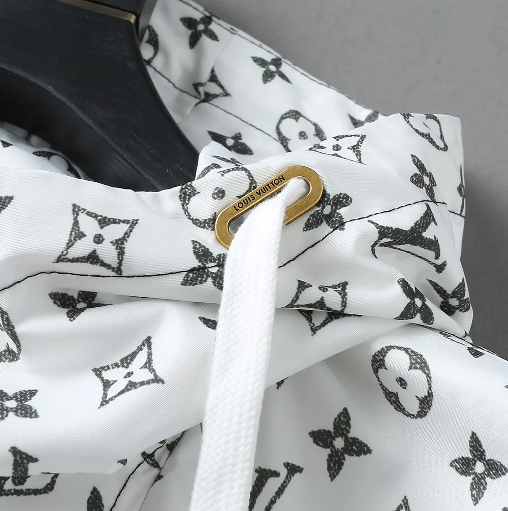 Monogram Print Hooded Windbreaker Jacket D40024619 — view 10