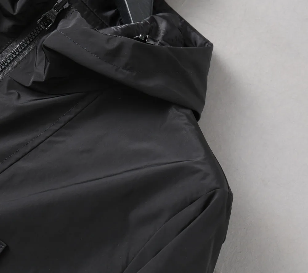 Damier Pattern Hooded Windbreaker Jacket D40024651 — view 9