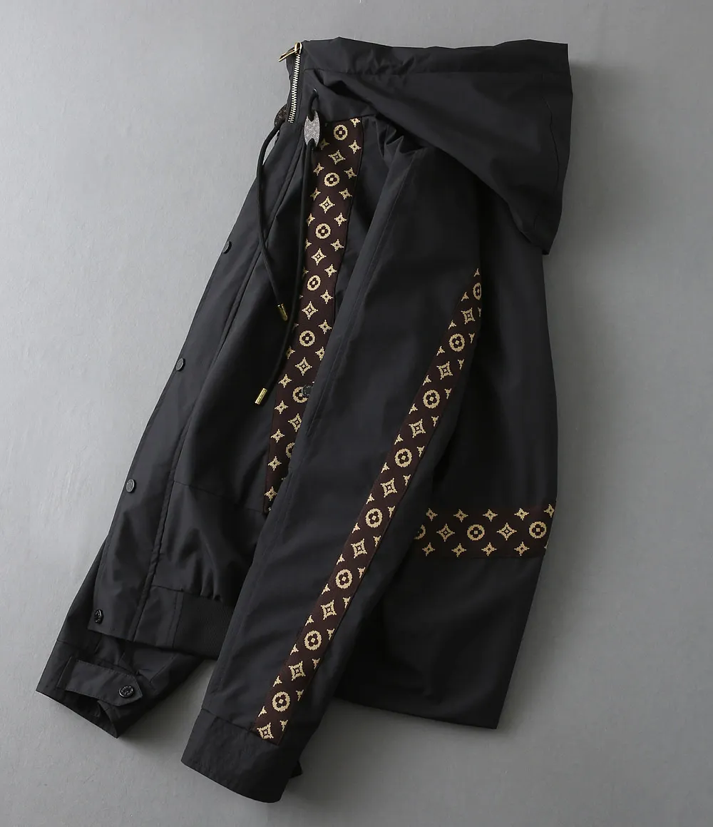 Monogram Panel Hooded Windbreaker Jacket D40024616 — view 3