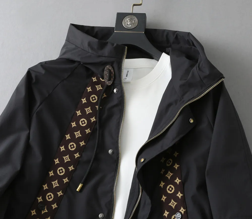 Monogram Panel Hooded Windbreaker Jacket D40024616 — view 5