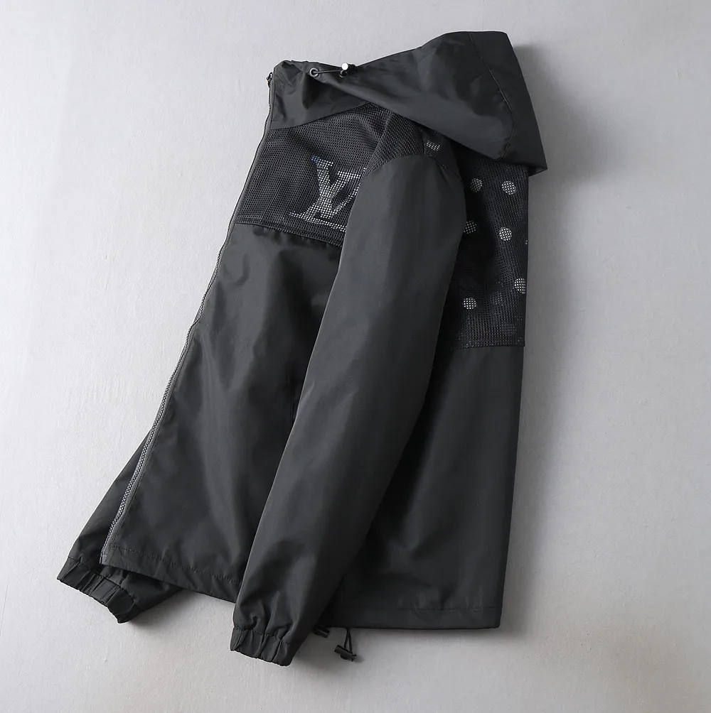 Mesh-Panel Hooded Windbreaker Jacket D40024644 — view 4