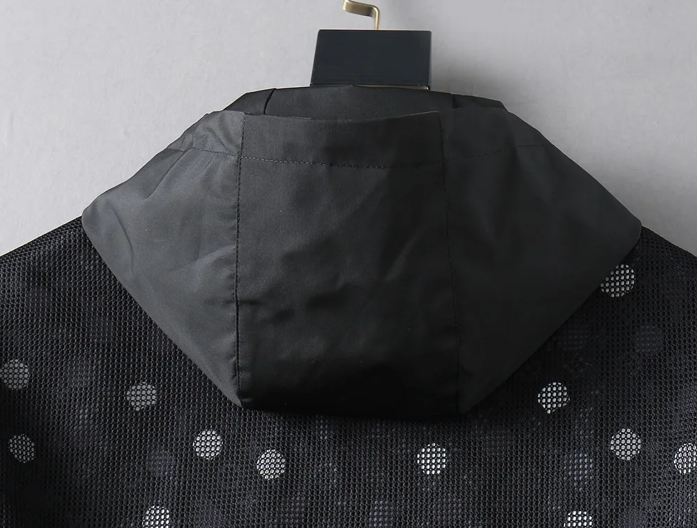 Mesh-Panel Hooded Windbreaker Jacket D40024644 — view 14