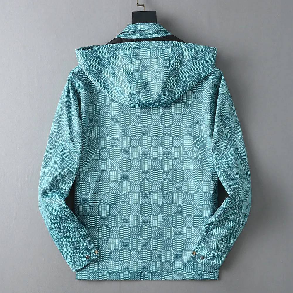 Damier Pattern Hooded Windbreaker Jacket D40024646 — view 2
