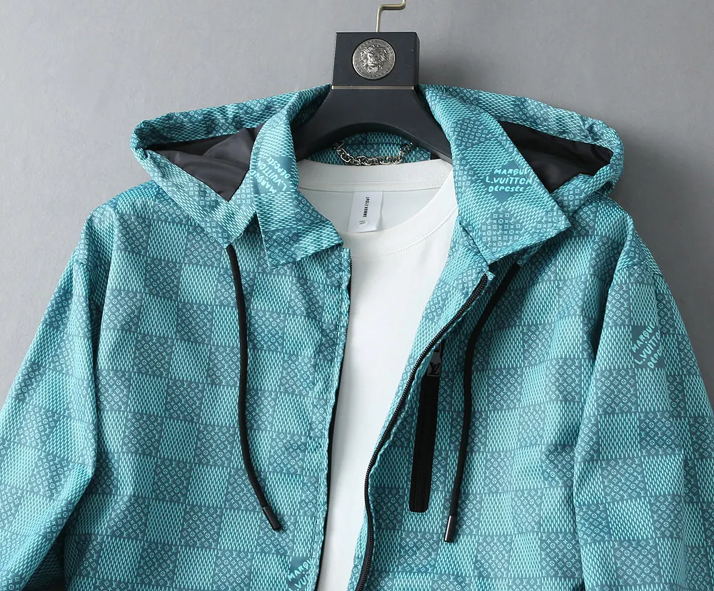 Damier Pattern Hooded Windbreaker Jacket D40024646 — view 5