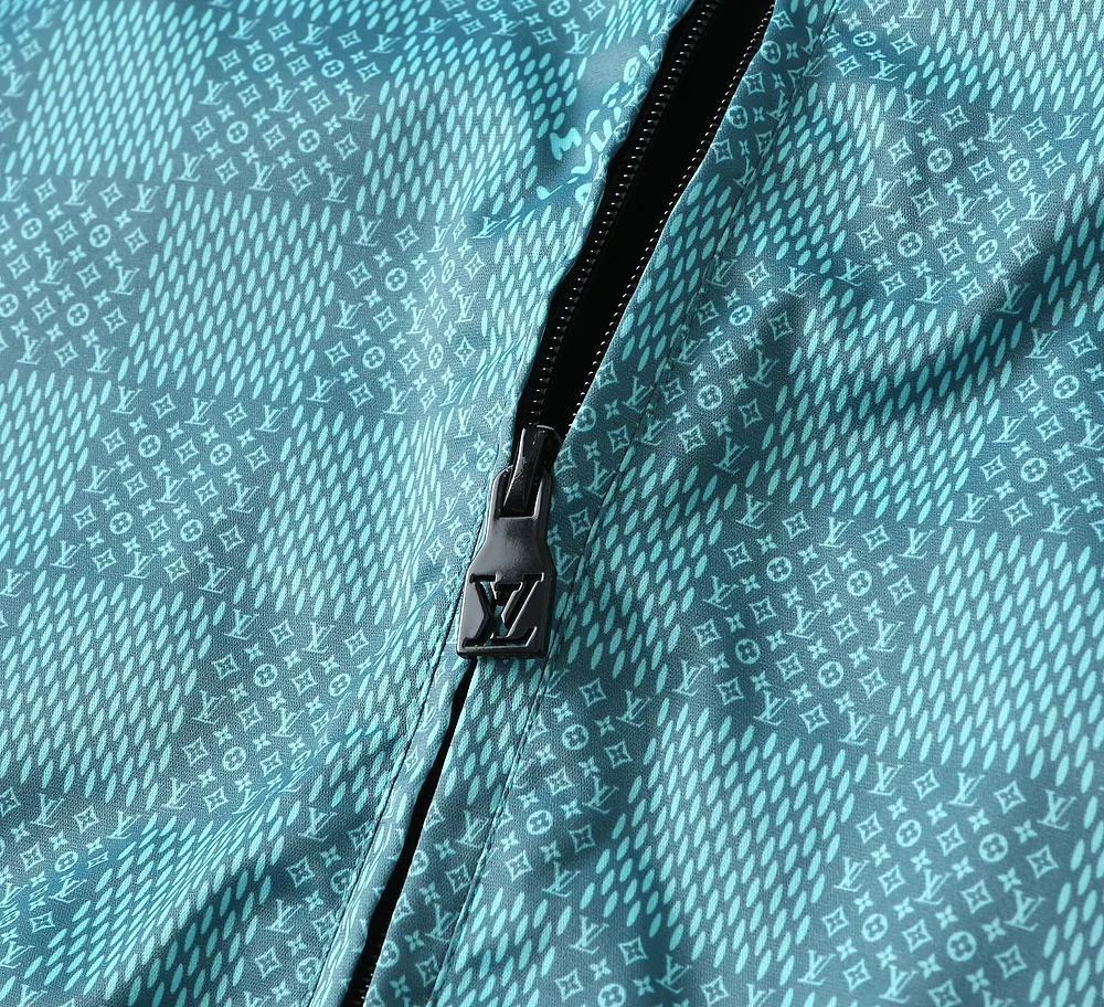 Damier Pattern Hooded Windbreaker Jacket D40024646 — view 7