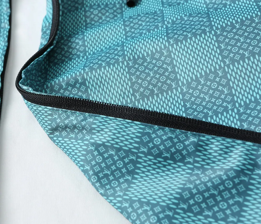 Damier Pattern Hooded Windbreaker Jacket D40024646 — view 8