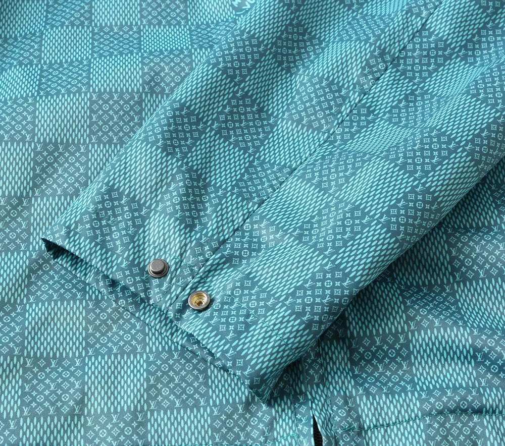 Damier Pattern Hooded Windbreaker Jacket D40024646 — view 12