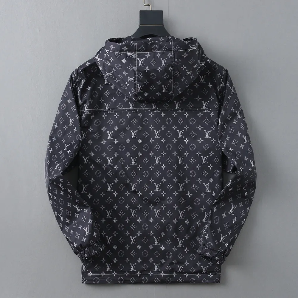 Monogram Print Hooded Windbreaker Jacket D40024620 — view 2
