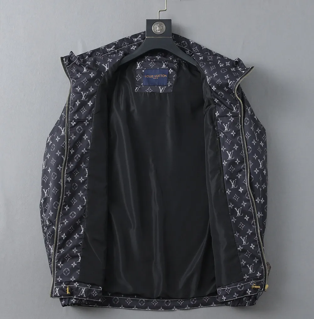 Monogram Print Hooded Windbreaker Jacket D40024620 — view 4