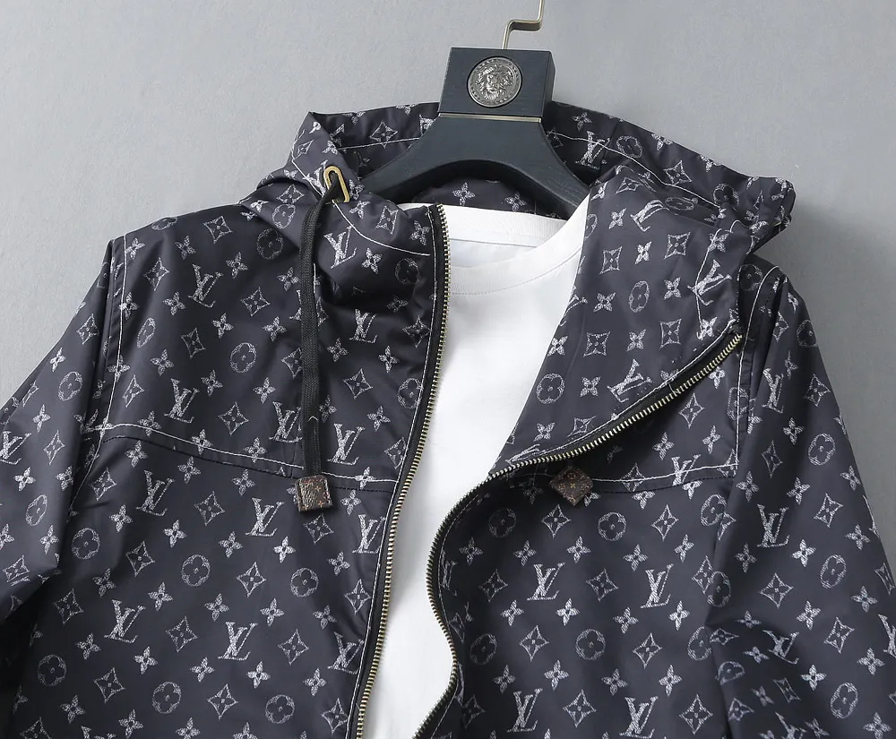 Monogram Print Hooded Windbreaker Jacket D40024620 — view 5